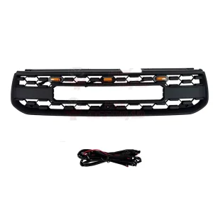 ABS Racing Grille With Turn Signal Lights for Toyota RAV4 Facelift Radiator Grill Car Grid