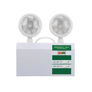 AC 85-265V 2x3W Wall mounted Automatic Double head Fire Emergency LED Light Metal Shell 3 hour Li ion Battery IP33 Ra95 6000K
