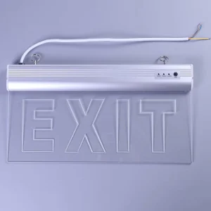 AC85-265V 3W 3.7V 800mAh Lithium Battery Maintained Exit Sign with Emergency Lights IP30