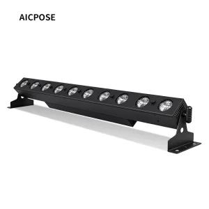 AICPOSE Professional 10*50W LED Wall Wash Bar DMX Control 500W Stage Sunstrip Light for Indoor Club Theater Wedding