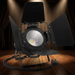 ALJLDG 200W COB Blinder Par Can Spotlight with DMX512 Control Portable IP33 Disco Bar Work Light