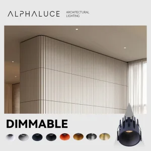 ALPHALUCE DIMMABLE 7W 10W 13W MULTIPLE COLOR FINISHES and IP44 RATING RECESSED LED DOWNLIGHT
