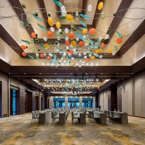 ANNO Contemporary Glass Pendant Prestige Lighting for Hotel Lobby Project