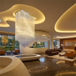 ANNO Custom Glass Pendant Art Chandelier for Luxury Residential Projects