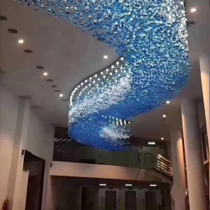 ANNO Modern Glass Stone Pendant Chandelier for Open Concept Residence