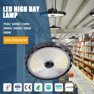 APP & Remote Control UFO Lamp Power Adjustable 120 Degree Reflector High Bay Lightfor Industrial Warehouse