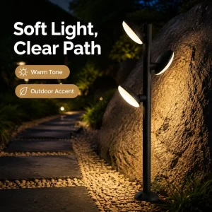 APP Smart Remote Control Rust Proof Base Fixing 3 Head 1m 36W Garden Lamp LED Lawn Light for Commercial Square Greening