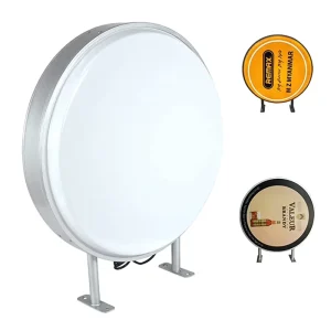Acrylic Blister Aluminum Round Double sided Hanging High Brightness 5000 Lumens UV White LED Light Box