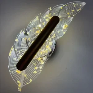 Acrylic Leaf Design LED Wall Lamps Modern Small Background Warm White Indoor Outdoor Bedroom Decorative CRI80 220V