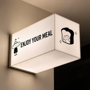 Acrylic Rectangle LED Lightbox Decorative Logo Sign Outdoor Advertising Light Box for Coffee Shop