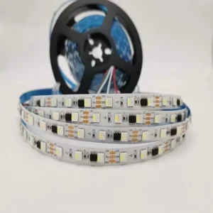 Addressable 5050 RGBW Silicone Light Strings with 60 LEDs m DC12V IP33 WS2814A Cuttable for Indoor Lighting 5m Rolls