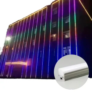Addressable LED Pixel Tube Light RGB Linear Advertising Display Building Facade Lighting