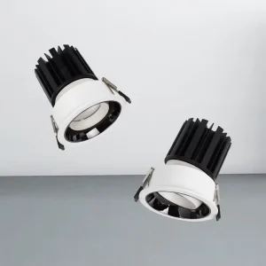 Adjustable Angle Spotlight Decorative Dimmable COB Recessed Ceiling Down Spot Light Fitting Commercial Indoor LED Downlight