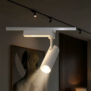 Adjustable Anti Glare Track Light Modern White LED Spotlight for Gallery Clothing Store Shop Commercial Interior Lighting