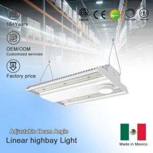 Adjustable Beam Angle Aluminum for Linear High Bay Sensor Socket Ready Canada Market DLC 6.0 Tunable Color Temperature Lighting