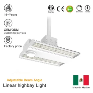 Adjustable Beam Angle Aluminum for Linear High Bay Sensor Socket Ready Made China/Guatemala DLC 6.0 Gymnasiums Lighting 5-Year
