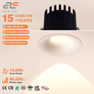 Adjustable Beam Angle LED Ceiling Spotlight Nordic Style for Showroom Clothing Store Art Exhibition Display
