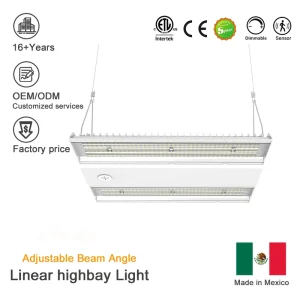 Adjustable Beam Angle LED Linear High Bay 0 10V Dimmable for Canada Market DLC 6.0 ETL Railway Stations Lighting