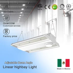 Adjustable Beam Angle LED Linear High Bay Plug & Play Sensor Socket for Canada Market DLC 6.0 Exhibition Halls Lighting