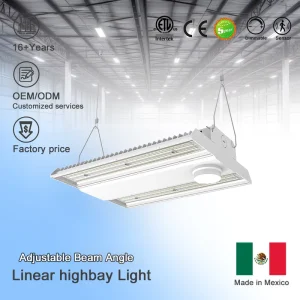 Adjustable Beam Angle Linear High Bay 0-10V Dimmable Aluminum Tunable 4000-5000K Warranty for Canada Market Lighting