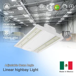 Adjustable Beam Angle for Linear High Bay CCT Tunable 80 300W Sensor Ready Canada Market DLC 6.0 5 Year Warranty Lighting