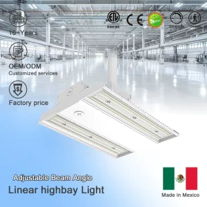 Adjustable Beam Angle for Linear High Bay CCT Tunable Aluminum ETL Certified 5-Year Warranty DLC Gymnasiums Lighting