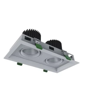 Adjustable Ceiling Lamp Square Recessed Grille Gimble Spotlight for Chain Retail Global Store Uniform Lighting Upgrade
