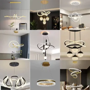 Adjustable Height Gold Crystal LED Chandelier Modern Creative Middle Layer Pendant Lamp for Restaurant Bedroom Staircase