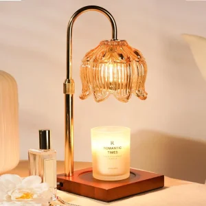 Adjustable Modern Glass LED Aromatherapy Table Lamp Battery Power Supply Dimmable Warm White Light for Bedside Living Room Use