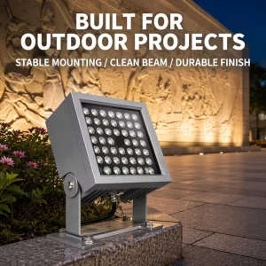 Adjustable Mount 120W Architectural LED Flood Light RGBW Single Color Waterproof Rugged Housing Commercial Exterior Wash Light