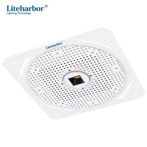 Adjustable Recessed Square LED Downlight Round Tunable White Smart Black Surface