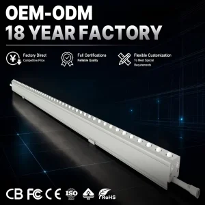 Adjustable Slider Lens IP65 24V LED Linear Light 12W 1m for Building Facade Hotel Shopping Mall Project YMZ12 M1 C1
