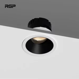 Adjustable Trimless Dimmable Embedded Spotlight COB Round Narrow Beam Angle for Hotel Malls Adjustable LED Recessed Downlight