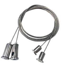 Adjustable Wine Rack & Bar Furniture Suspension Kit Stainless Steel Wire Hanging System for Floating Shelf & LED Panel Light