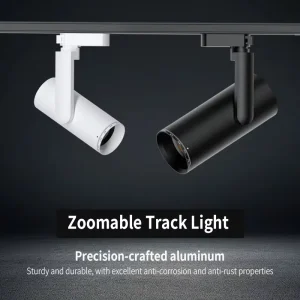 Adjustable Zoomable LED Track Spot Lights DALI 0-10V Triac Tuya Zigbee Dimmable for Commercial Lighting Track Lamp