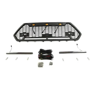 Adventure Model Racing Grille with Turn Signal Lights for Toyota RAV4 Radiator Grill Car Grid Exterior Parts