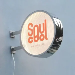 Advertising Acrylic Light Box Sign LED Home Decor Letters Signage Outdoor Shop Decoration Chrome Frame Light Box