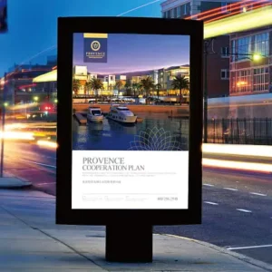 Advertising Billboard Display Light Box Modern Aluminum Road Advertising Board Scrolling Mupi Double Sided