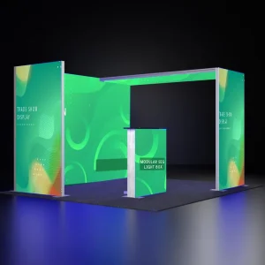 Advertising Exhibition Aluminum Stand LED Frameless Modular Exhibition Trade Show Booth Display Outdoor Seg Fabric Light Box