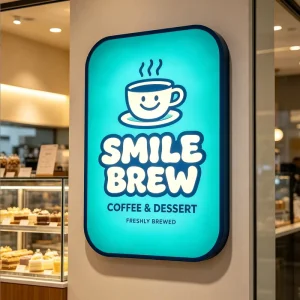 Advertising Light Box Sign Acrylic Lightbox Custom Mounted Wall Backlit LED Signage Light Boxes Sign for Business Use