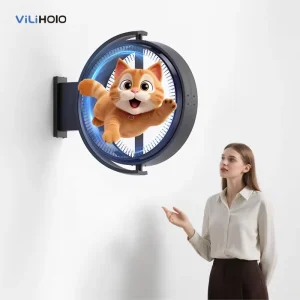 Advertising Light Box With 3D Hologram Fan LED Display Screen Double Sided Digital Signage Commercial Retail Advertising Display