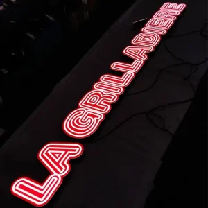 Advertising Light up Sign LED Frontlit PCB Acrylic Letters Retail Shop Office Red Flashing Water Resistant