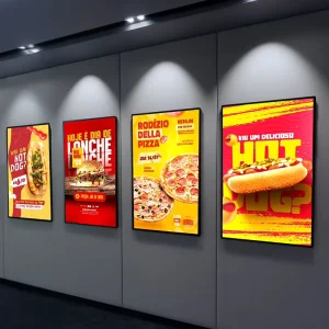 Advertising Poster LED Ultra-thin Light Box Pull Out Poster Luminous Billboard Menu Light Box Board