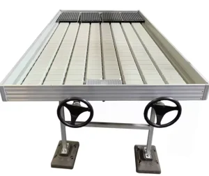 Agricultural Vegetable Greenhouse Seedling Tray 4×8 Planting Rolling Workbench with Drainage Sowing Seedling Bed