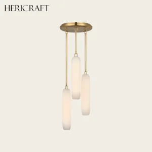 Alabaster Chandelier Luxury LED Pendant Light Modern Hanging Light for Living Room Dining Kitchen 110V
