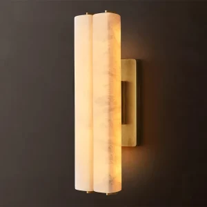 Alabaster Double Sconce Alabaster Wall Lamp for Bedside Wall Lamp Dining Room Bedroom Luxury Lighting Decoration Home