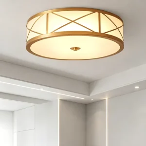 All Copper Adjustable Height LED Art Decor Ceiling Light Bedroom Hallway Indoor Lighting