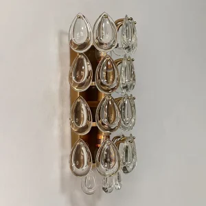 All Copper Modern Crystal Wall Lamp Simple Living Room Bedroom Hallway Light Creative Bedside Indoor Decorative Wall Lamp