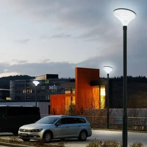 All In One 30W Solar Street Light Energy Saving LED Waterproof IP65 AC DC Power Supply Outdoor Aluminum+PC Garden Light