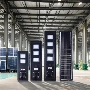 All In One Aluminum 30W 60W 90W & 150W LED Outdoor Solar Street Lights
